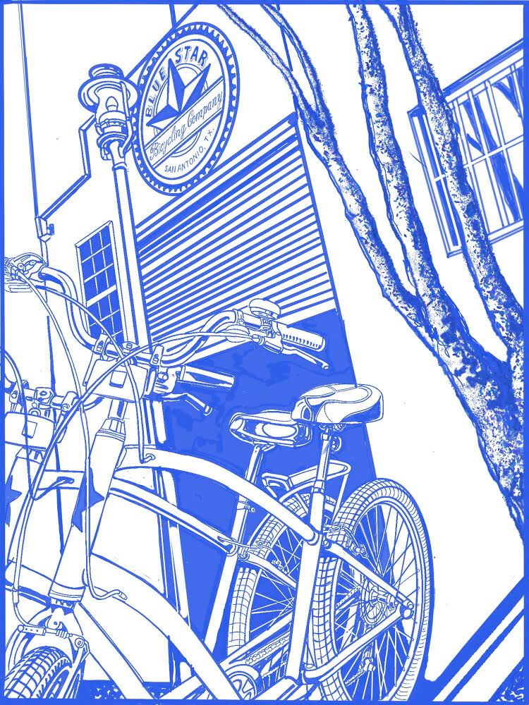 Blue Star Coloring Book, Blue Star Bike Company